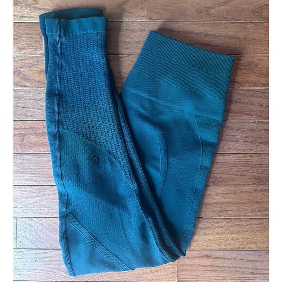 Lululemon Flow & Go Crop Deep Green Small - Picture 1 of 10
